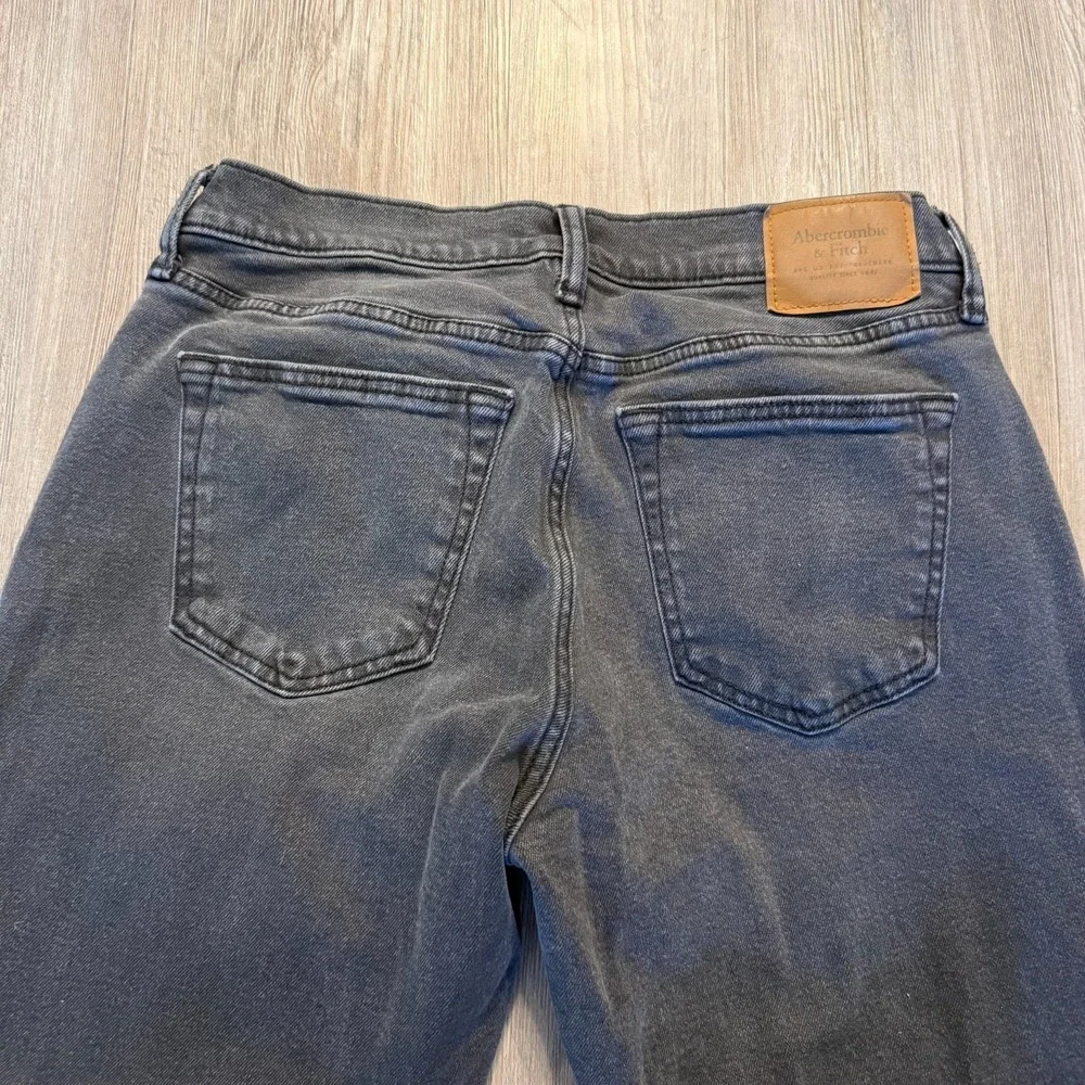 Abercrombie & Fitch Mens 30x30 Athletic Slim Faded Black Jeans